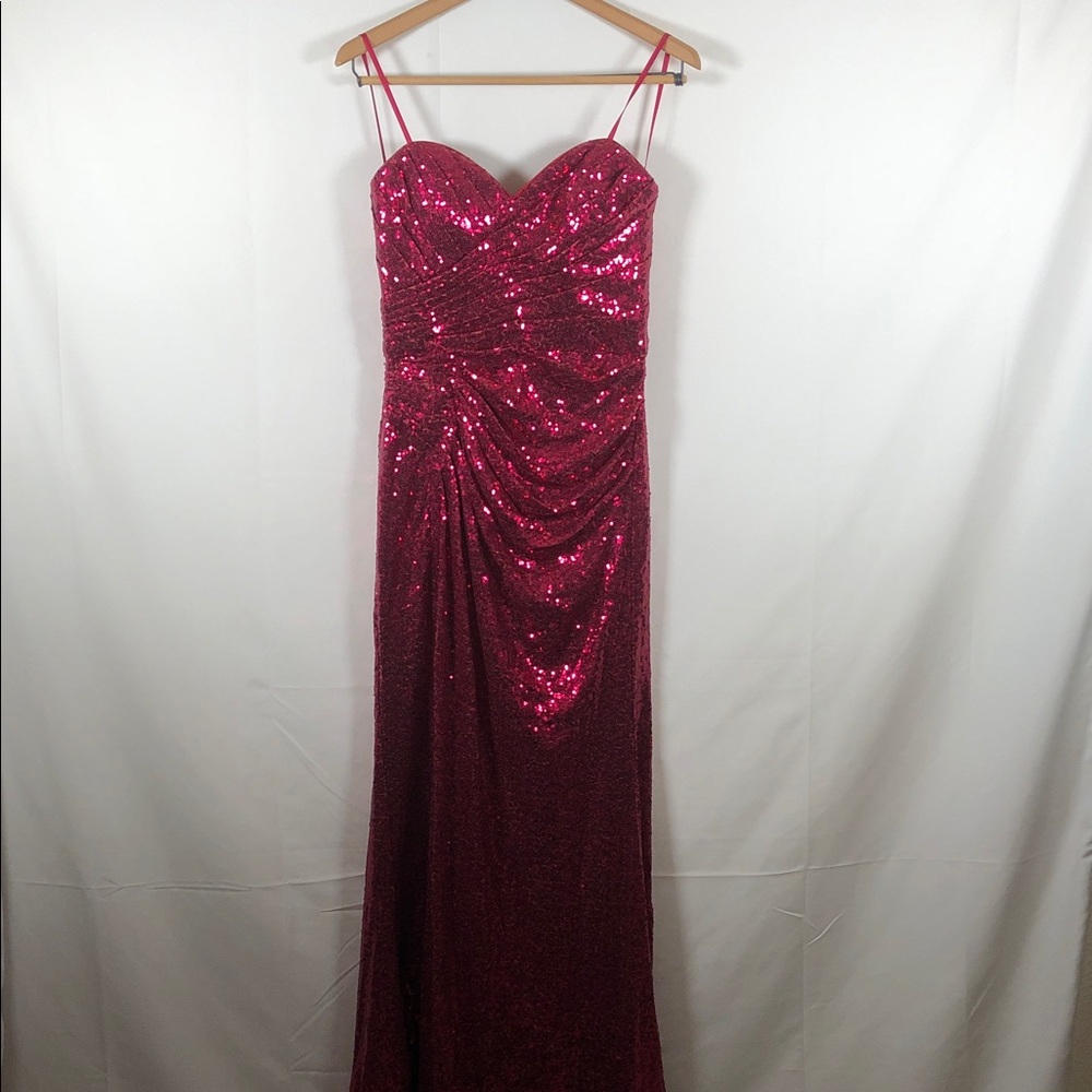 Strapless Sweetheart Neck Sequin Prom, Evening, Event‎ Dress in Pink